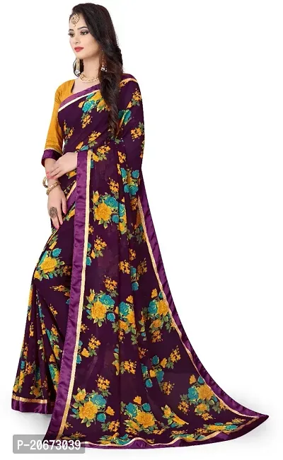 Stylish Fancy Designer Georgette Saree With Blouse Piece For Women-thumb5