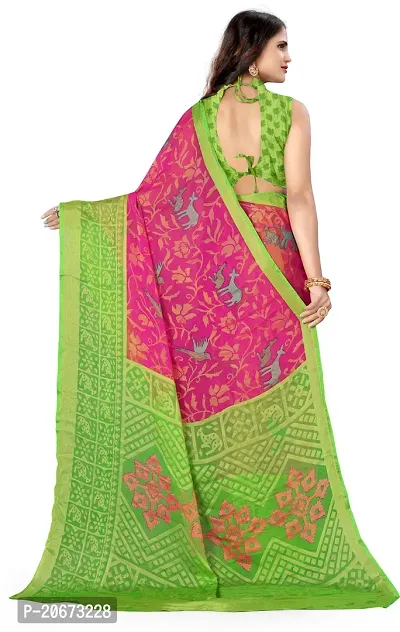 Stylish Fancy Designer Brasso Saree With Blouse Piece For Women-thumb3