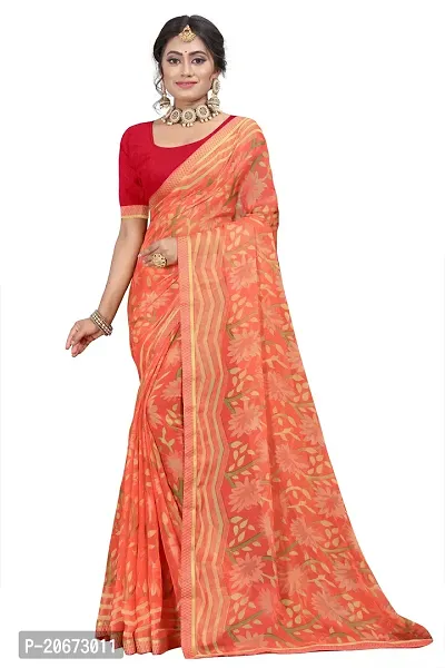 Stylish Fancy Designer Chiffon Saree With Blouse Piece For Women-thumb0