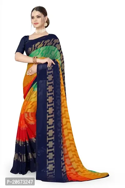 Stylish Fancy Designer Brasso Saree With Blouse Piece For Women