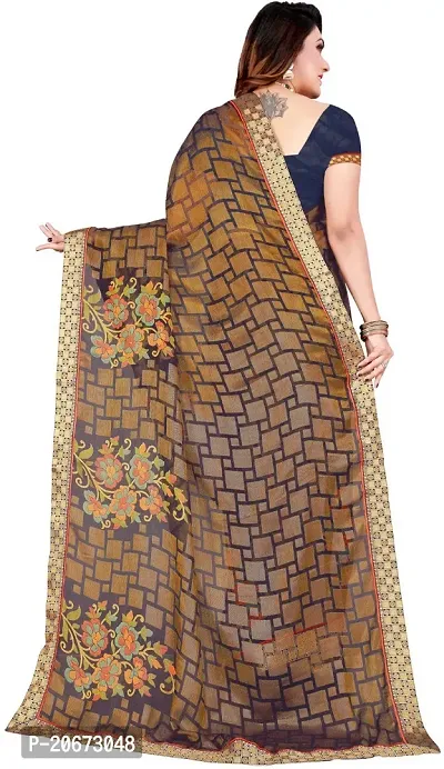 Stylish Fancy Designer Chiffon Saree With Blouse Piece For Women-thumb3