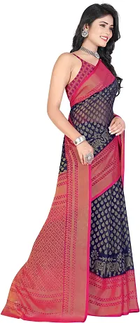 Stylish Fancy Designer Brasso Saree With Blouse Piece For Women-thumb4