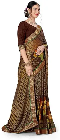 Stylish Fancy Designer Brasso Saree With Blouse Piece For Women-thumb4