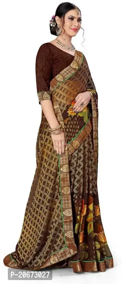 Stylish Fancy Designer Brasso Saree With Blouse Piece For Women-thumb5