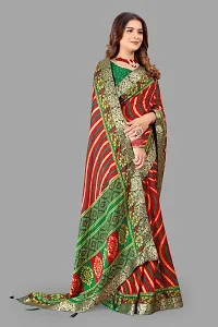 Stylish Fancy Designer Chiffon Saree With Blouse Piece For Women-thumb3