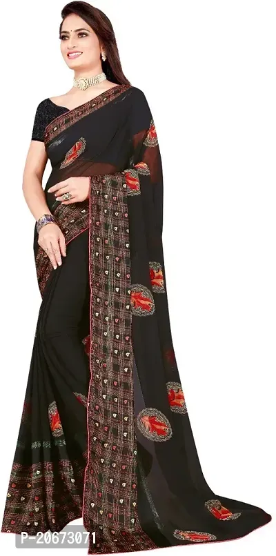 Stylish Fancy Designer Satin Saree With Blouse Piece For Women-thumb5