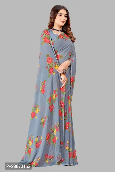 Stylish Fancy Designer Georgette Saree With Blouse Piece For Women-thumb4