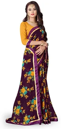 Stylish Fancy Designer Georgette Saree With Blouse Piece For Women-thumb3