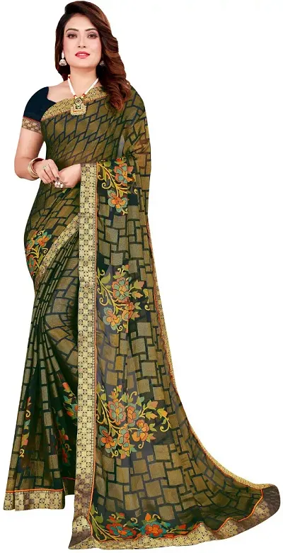 Stylish Fancy Designer Chiffon Saree With Blouse Piece For Women