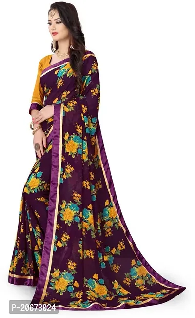 Stylish Fancy Designer Georgette Saree With Blouse Piece For Women-thumb3