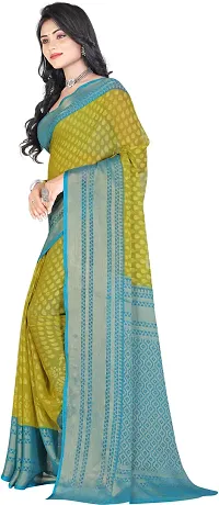 Stylish Fancy Designer Brasso Saree With Blouse Piece For Women-thumb3