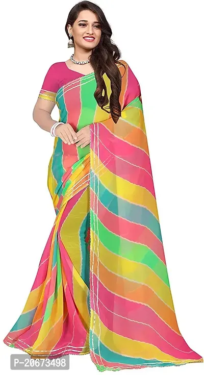 Stylish Fancy Designer Georgette Saree With Blouse Piece For Women-thumb0