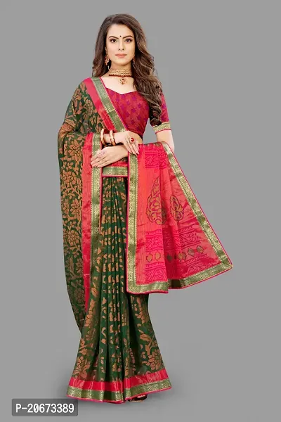 Stylish Fancy Designer Chiffon Saree With Blouse Piece For Women-thumb3