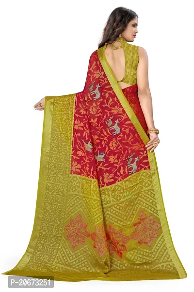 Stylish Fancy Designer Brasso Saree With Blouse Piece For Women-thumb3