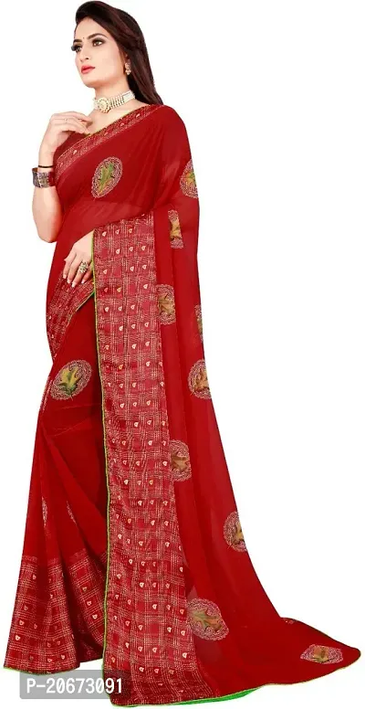 Stylish Fancy Designer Satin Saree With Blouse Piece For Women-thumb4