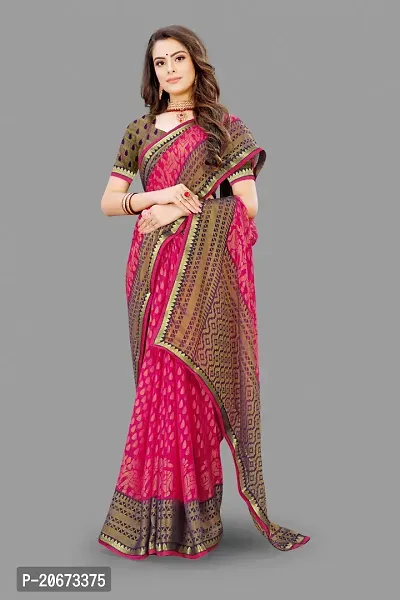 Stylish Fancy Designer Chiffon Saree With Blouse Piece For Women-thumb3