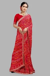 Stylish Fancy Designer Silk Blend Saree With Blouse Piece For Women-thumb3