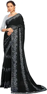 Stylish Fancy Designer Chiffon Saree With Blouse Piece For Women-thumb3
