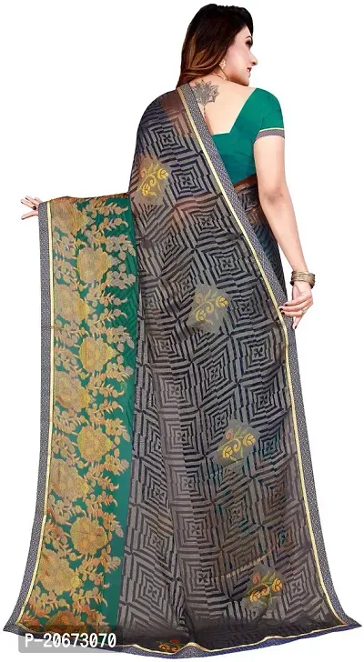 Stylish Fancy Designer Chiffon Saree With Blouse Piece For Women-thumb3