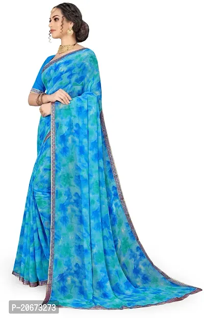 Stylish Fancy Designer Georgette Saree With Blouse Piece For Women-thumb4