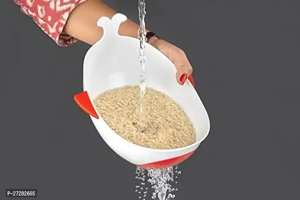 Rice Strainer Bowl With Handle Plastic-thumb0