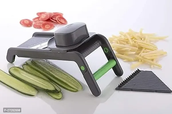 Supreme Adjustable Slicer Plastic Vegetable Slicer With Stainless Steel Blade Safety Holder Potato Chips Slicer Food And Vegetable Cutter