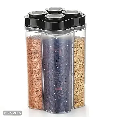 Classic Prime 4 Section Container and Jar Plastic Food Storage Jars 3000 Ml ,Pack Of 1-thumb0