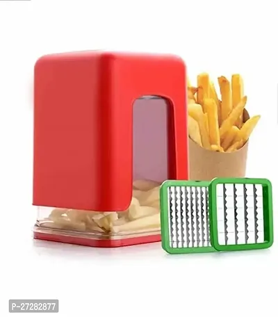 Plastic Finger Chipser With 2 Stainless Steel Blade Potato Chips Maker Antiskid Base Potato French Fries Cutter Vegetable Cutter