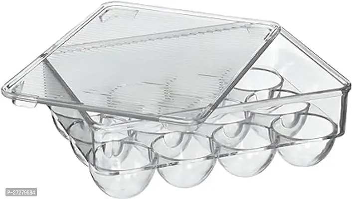 Classic Egg Tray Acrylic Egg Storage Box Holds 12 Eggs Carrier Bin,Pack Of 1