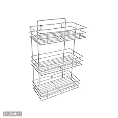 Classic Kitchen Rack 3 Layer Stainless Steel Wall Mount Rust-Proof Spice Holder Shelf Multipurpose-thumb0