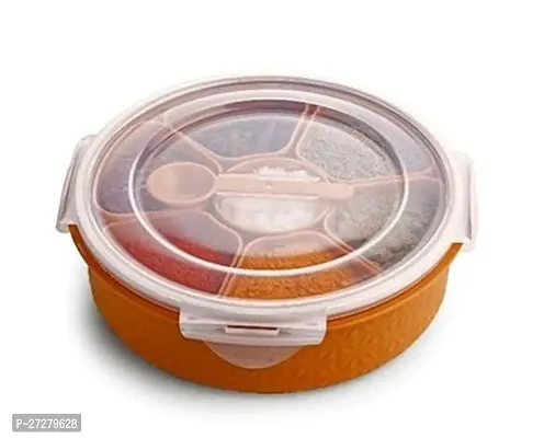 Classic Plastic Masala Dabba Airtight Lid 7 Removable Section Spice Container With Lock System Masala Dani For Kitchen