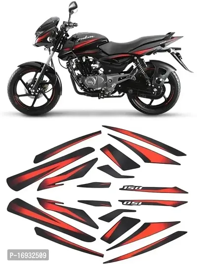 BR Bull  Pulsar 150 UG7 Black Bike Red Sticker combo pack