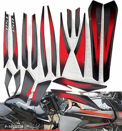 BR Bull  Pulsar 150 UG7 Black Bike Red Sticker full body kit