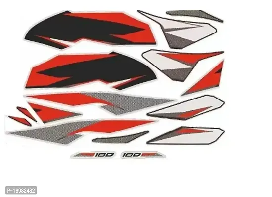 BR Bull Bike Fancy Stickers and Decal Kit Stickers Compatible for PLSR NS 180 White Bike