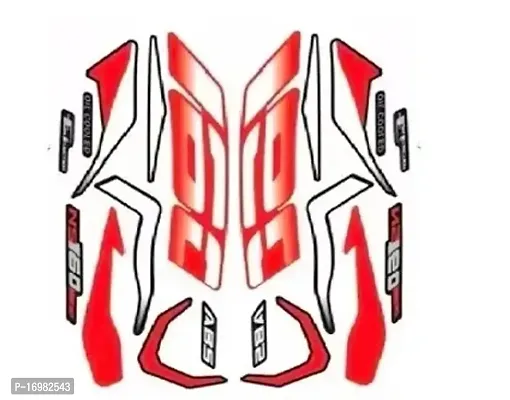 BR Bull Bike Fancy Stickers and Decal Kit Stickers Compatible for PLSR NS 160 RED BIKE