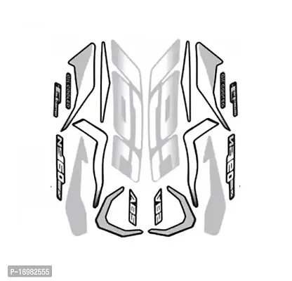 BR Bull Bike Fancy Stickers and Decal Kit Stickers Compatible for PLSR NS 160 GREY BIKE