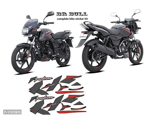BR Bull Bike Fancy Stickers and Decal Kit Stickers Compatible for Original Sticker kit For Pulsar 125-thumb0