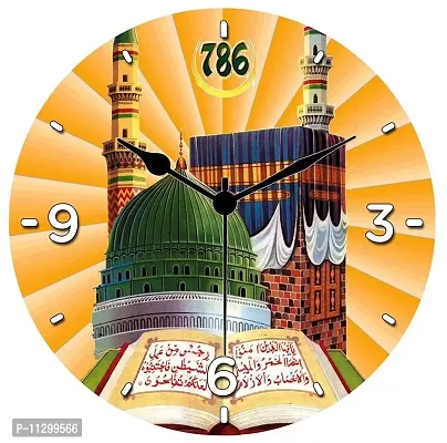 KARTIK? 11X11 Inches Mosque Printed Designer Wall Clock for Home/Living Room/Bedroom/Kitchen and Office KAR 133
