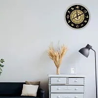 TAJ MARKETING Wood Digital Print Designer Wall Clock for Home and Office (Multicolour, 11X11 Inch)-thumb3