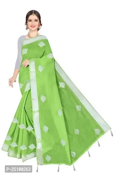 saree VIJAY SHANTI PRINTS FANCY COTTON (Light Green)