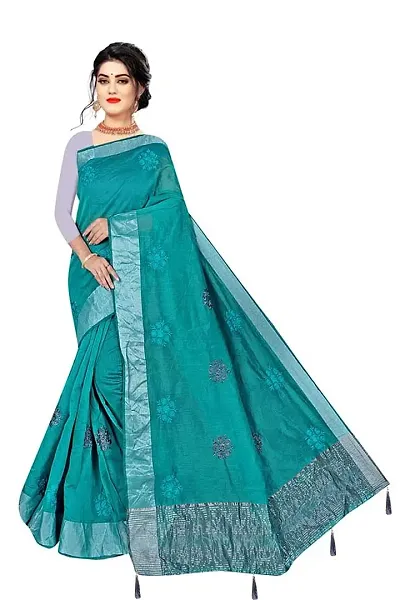 VSP FANCY SAREE with Blouse Piece (Peacock Green)