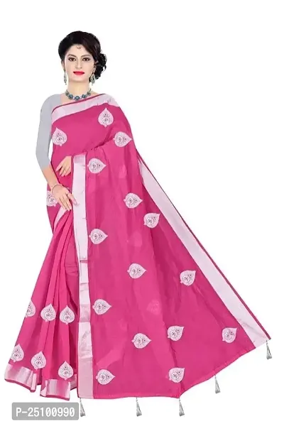 VIJAY SHANTI PRINTS FANCY COTTON SAREE (Pink)-thumb0