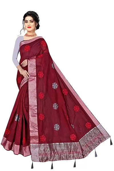 VSP FANCY SAREE with Blouse Piece (Red)