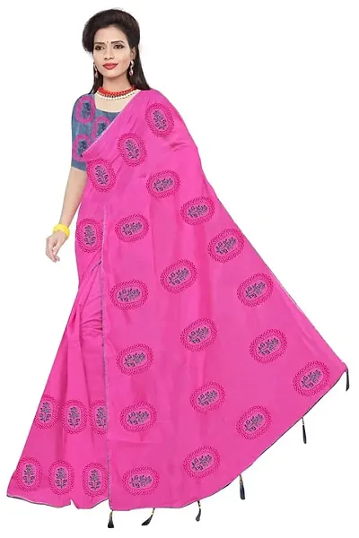 saree VIJAY SHANTI PRINTS FANCY with Blouse Piece (Purple)