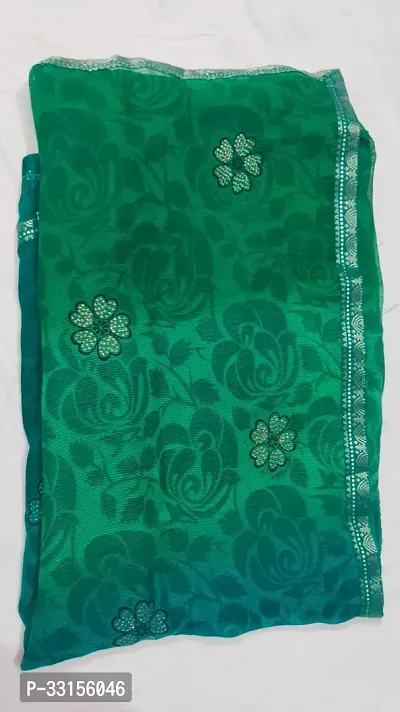 Saumitra Collection Women s Printed Silk Saree-thumb0