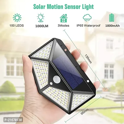 Solar Light 100 LED Motion Sensor Light 4 Side Bright Light with Dim Mode - Security Lamp for Home,Outdoors Pathways.-thumb5