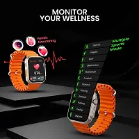 vMart Retails Latest Ultra Series 8 Smart Watch for Android/iOS for Men  Women with Bluetooth Calling, Heart Rate, Sports Mode, Sleep Monitoring, IP68 Waterproof (Ocean Orange Watch)-thumb1