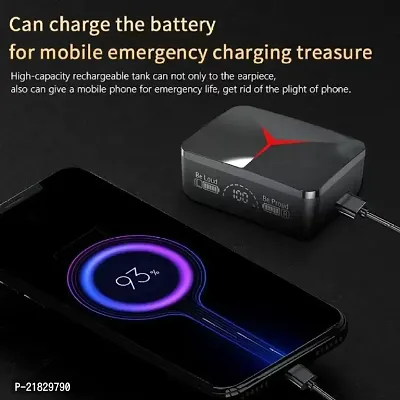 vMart Retails M 90 Pro Wireless Bluetooth 5.3 Type-C with Power Bank Charge  Earbuds with Touch Control and Dual LED Charging Display, 140H Playtime Headphones with Noise Cancellation Gaming TWS-thumb2
