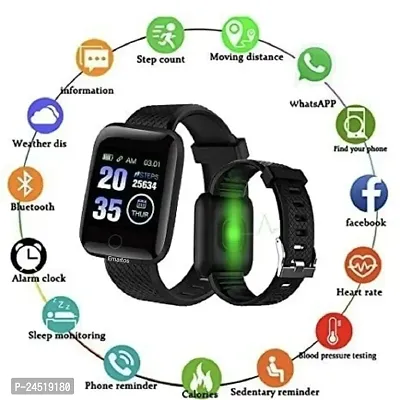vMart Bluetooth Wireless (ID116) Smart Watch Bracelet Fitness Tracker Color Screen Smartwatch Heart Rate Blood Pressure Pedometer Sleep M-thumb0