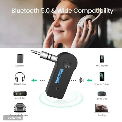 MTW Bluetooth Receiver/Hands-Free Car Kit, Portable 3.5mm Bluetooth Aux Adapter Wireless Music Streaming for Home, Car Audio System, Headphone, Speaker (Bluetooth 4.2, A2DP, 40 FT Range)-thumb4